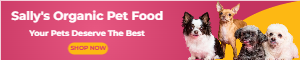 Sally's Organic Pet Food Display Ad