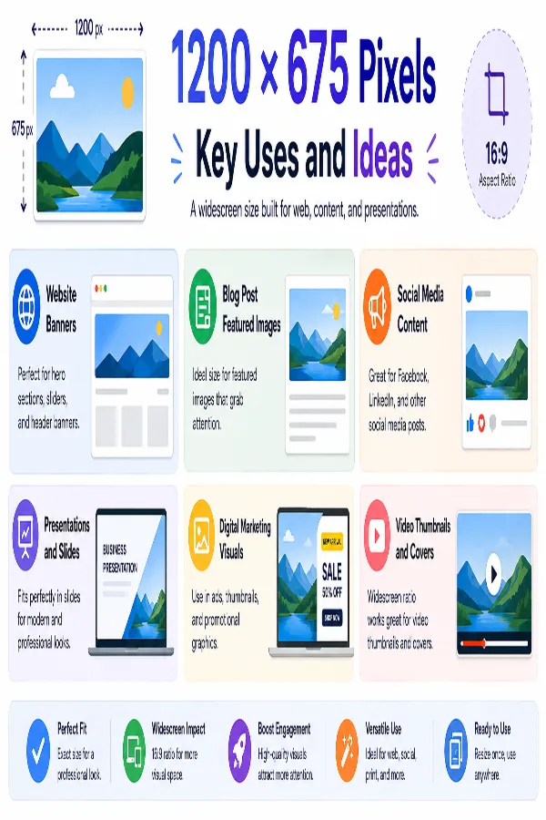 Uses and ideas for 1200 × 675 pixel images