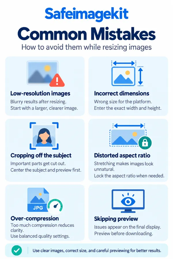 Common mistakes to avoid when resizing images