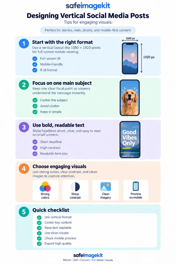 Designing vertical social media posts at 1200 × 1800 pixels