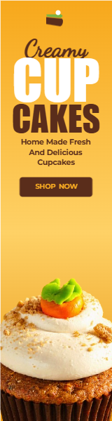 Creamy Cupcakes Skyscraper Ad — Wide Skyscraper Ads template